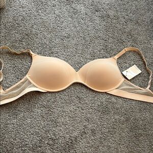 Lively Cream Molded Cup Bra with Adjustable Straps